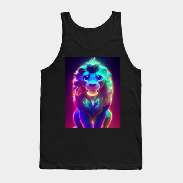 Leo the Neon Lion Tank Top by MyMagicalPlace